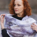 Lilac Marble Nuno Felted Shawl