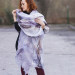 Lilac Marble Nuno Felted Shawl
