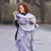 Lilac Marble Nuno Felted Shawl