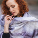 Lilac Marble Nuno Felted Shawl
