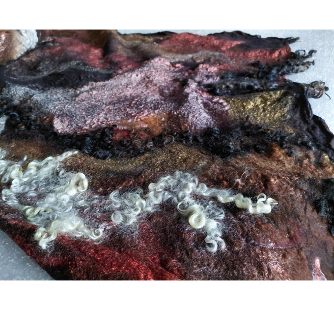 Handmade nuno felted shawl 
