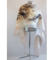 Handmade nuno felted shawl 