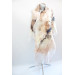 Elegant nuno felted shawl with silk – lightweight merino wool scarf in soft natural colors