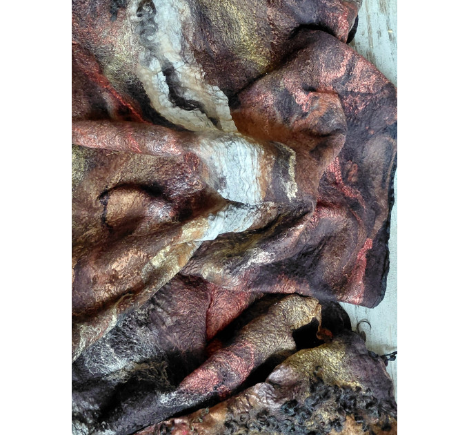 Handmade nuno felted shawl 