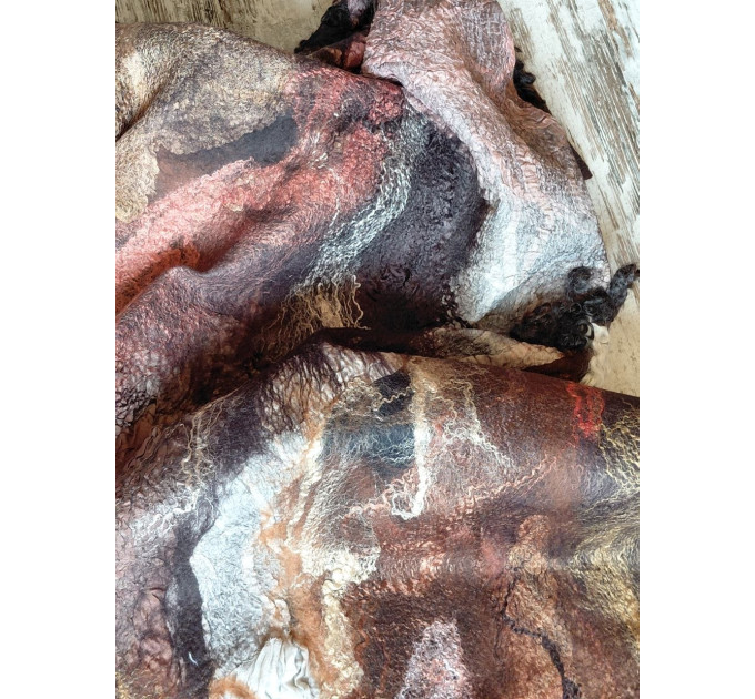Handmade nuno felted shawl 