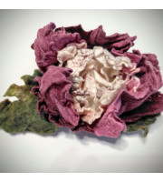 Large Felted Flower Brooch