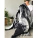 Wool cape, silk scarf, textured shawl with curls