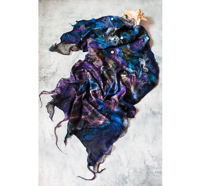 Nuno felted shawl
