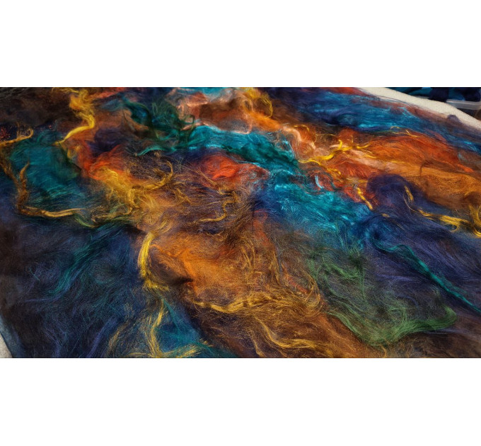 Large wool shawl in autumn colors