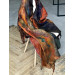 Large wool shawl in autumn colors
