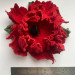 Large red wool poppy brooch