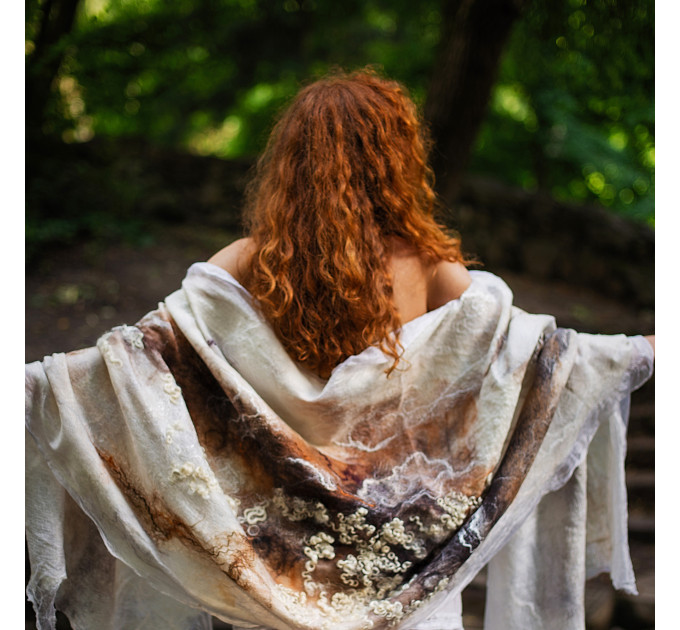 Bridal Nuno Felted Shawl