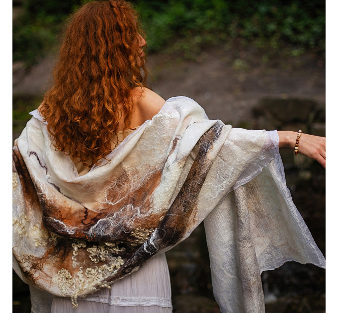 Bridal Nuno Felted Shawl