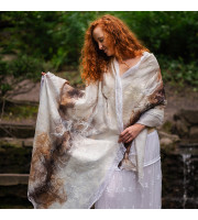 Bridal Nuno Felted Shawl
