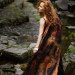 Bronze Earth Nuno Felted Shawl