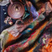 Carnival Nuno Felted Shawl