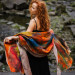 Carnival Nuno Felted Shawl