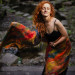 Carnival Nuno Felted Shawl