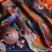 Carnival Nuno Felted Shawl