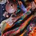 Carnival Nuno Felted Shawl