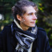 Charcoal and Snow Nuno Felted Shawl