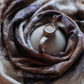 Chocolate Rose Nuno Felted Shawl