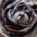 Chocolate Rose Nuno Felted Shawl