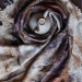 Chocolate Rose Nuno Felted Shawl