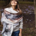 Chocolate Rose Nuno Felted Shawl
