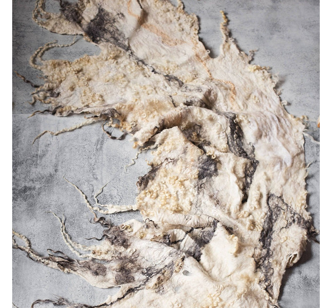 Cocoa Rose Nuno Felted Shawl