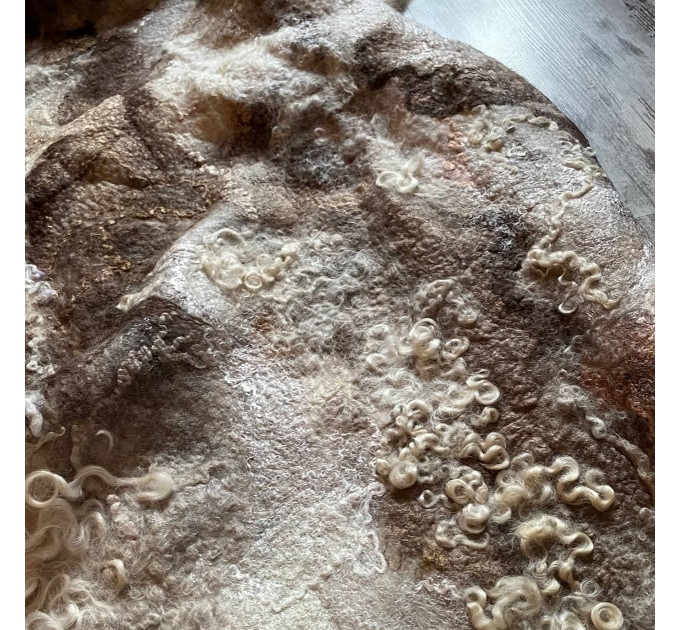 Cocoa Rose Nuno Felted Shawl