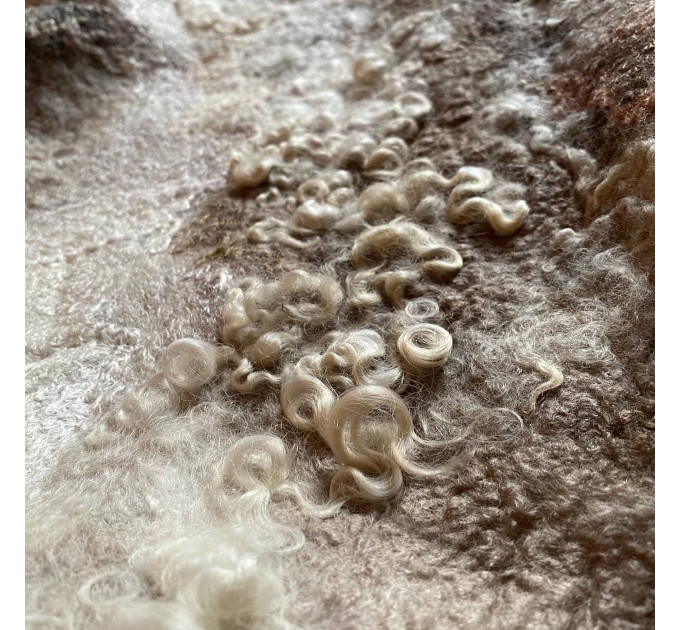 Cocoa Rose Nuno Felted Shawl