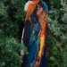 Deep Sea and Sun Nuno Felted Shawl