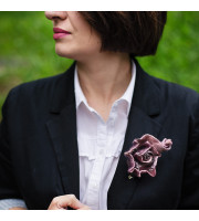 Felted Rose Brooch