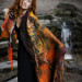 Golden Ember Nuno Felted Shawl