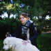 Large Black and White Felted Wrap