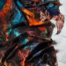 Copper & Deep Ocean Nuno Felted Shawl