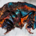 Copper & Deep Ocean Nuno Felted Shawl