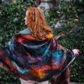 Copper & Deep Ocean Nuno Felted Shawl