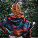 Copper & Deep Ocean Nuno Felted Shawl