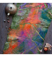Rainbow Meadow Nuno Felted Shawl