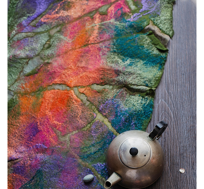 Rainbow Meadow Nuno Felted Shawl