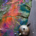 Rainbow Meadow Nuno Felted Shawl