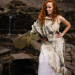 Raw Edge Ivory Nuno Felted Shawl