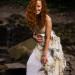 Raw Edge Ivory Nuno Felted Shawl