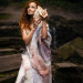 Soft Blush Nuno Felted Shawl