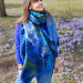 Turquoise Nuno Felted Shawl