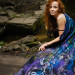 Twilight Blue Nuno Felted Shawl