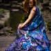 Twilight Blue Nuno Felted Shawl