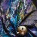 Violet Butterfly Nuno Felted Shawl